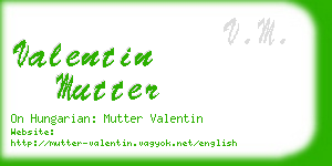 valentin mutter business card